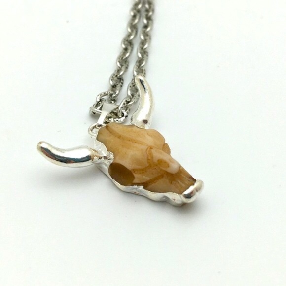 Artisan, 381MidaLane Jewelry - Silver Dipped Ox Bone Necklace